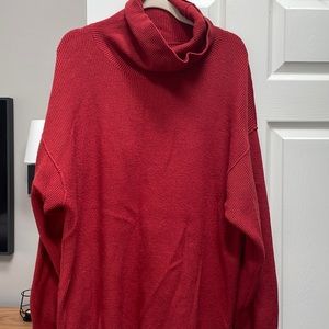 Free people slouchy cowlneck tunic sweater